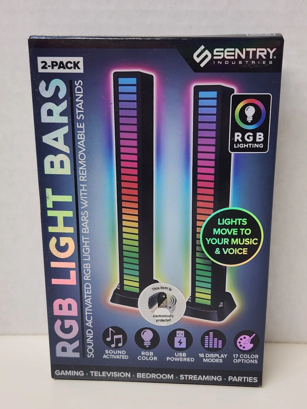 Bundle of 3 Sentry RGB Light Bars 2-Pack Sound Activated LED Gaming Lamps - Picture 2 of 3